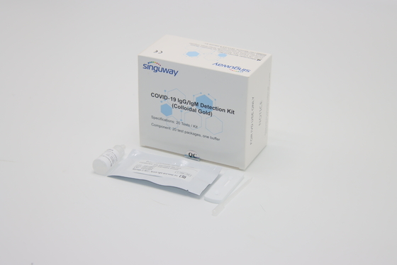 Colloïdale Gouden Methode 1 Test Kit Cassette van het Stap de Snelle Antilichaam