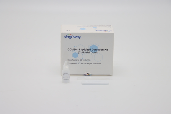 De plastic Snelle Snelle Opsporing Kit Colloidal Gold Test Kit ISO13485 van het Reactieantilichaam