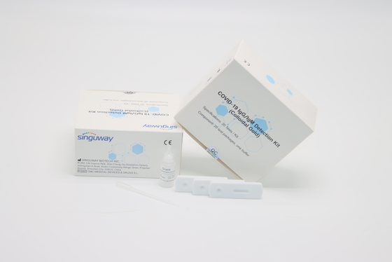 96.7% Uitrusting van de Opsporingskit colloidal gold rapid test van het gevoeligheidsantilichaam de Snelle
